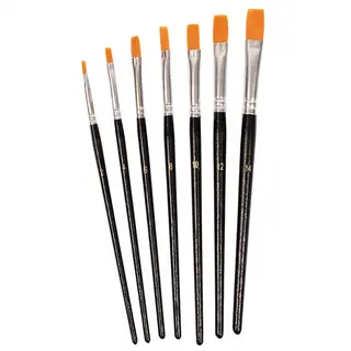 Syntetisk pensel flat nr. 12 10 stk