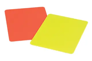 Dommerkort gult/rødt 