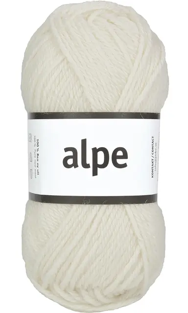 Alpe ullgarn hvit 50 g 