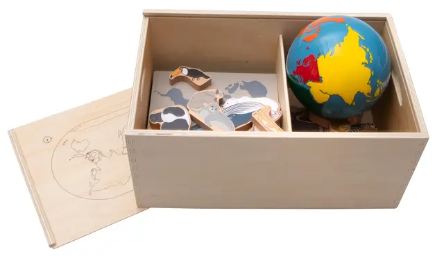 Dyr og kontinent sett 37 deler 