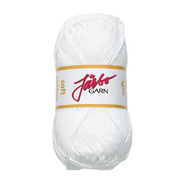 Soft bomullsgarn hvit 50 g 