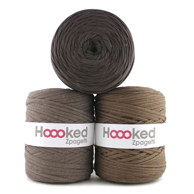 Hoooked Zpagetti garn brun 700 g 