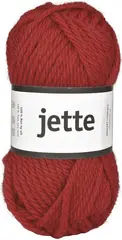 Jette ullgarn r&#248;d 50 g