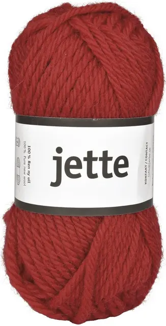 Jette ullgarn rød 50 g 