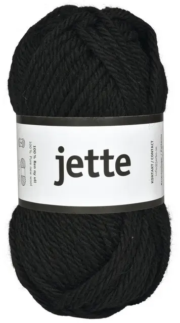 Jette ullgarn sort 50 g 