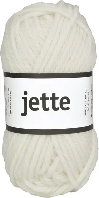 Jette ullgarn hvit 50 g 