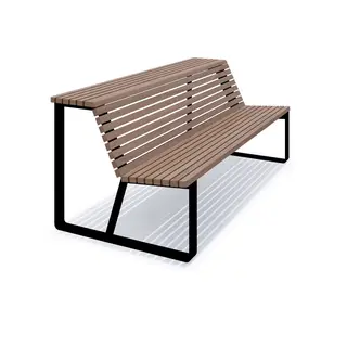 Brenna benk med rygg og toppflate L200 x B89 x H79 cm