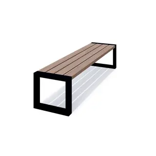 Line benk uten rygg L196 x B48 x H43 cm