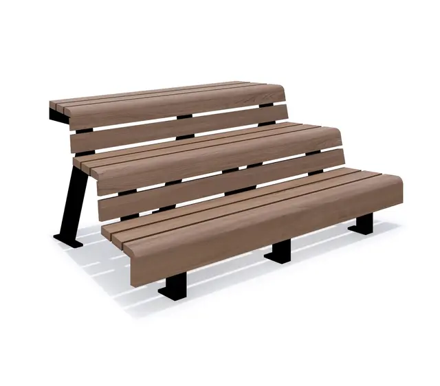 Line tribunebenk pyramide L200 x B125 x H80 cm 
