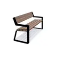 Uno benk med rygg og armlener L170 x B60 x H80 cm