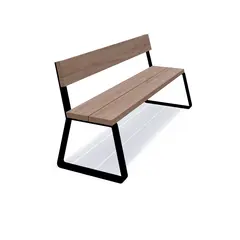 Uno benk med rygg L176 x B63 x H90 cm