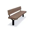Uno benk fast L180 x B53 x H81 cm