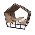 Fresh paviljong med bord L260 x B200 x H208 cm