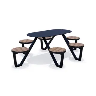 Garden parkbord oval L266 x B186 x H75 cm