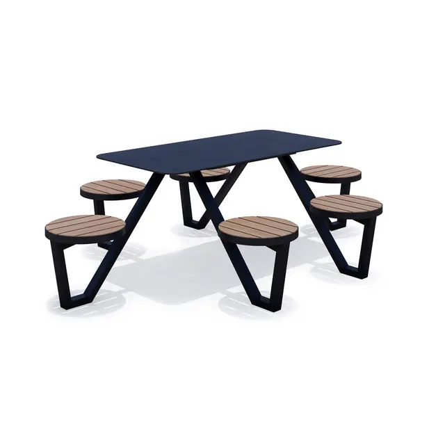 Garden parkbord rektangel L266 x B186 x H75 cm 