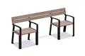 Delia benk med rullestolplass L213 x B58 x H85 cm