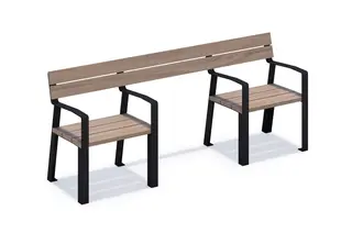 Delia benk med rullestolplass L213 x B58 x H85 cm