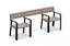 Delia benk med rullestolplass L213 x B58 x H85 cm