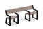 Uno benk med rullestolplass L218 x B60 x H80 cm