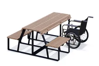 Brenna piknikbord med rullestolplass L178 x B200 x H79 cm