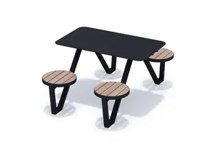 Garden bordsett m/rullestolplass rund L227 x B140 x H75 cm
