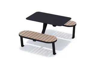 Garden bordsett m/rullestolplass oval L227 x B130 X H75 cm