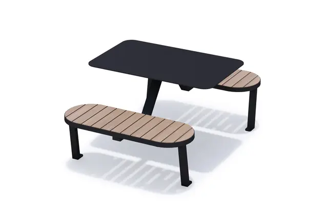 Garden bordsett m/rullestolplass oval L227 x B130 X H75 cm 