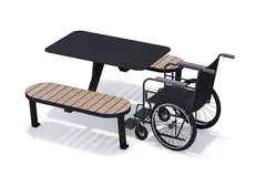 Garden bordsett m/rullestolplass oval L227 x B130 X H75 cm