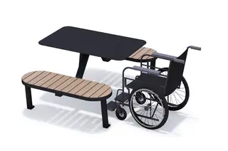 Garden bordsett m/rullestolplass oval L227 x B130 X H75 cm