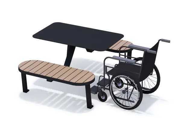 Garden bordsett m/rullestolplass oval L227 x B130 X H75 cm 
