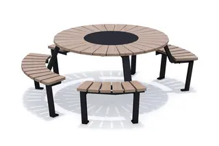 Delia bordsett med rullestolplass L227 x B227 x H74 cm