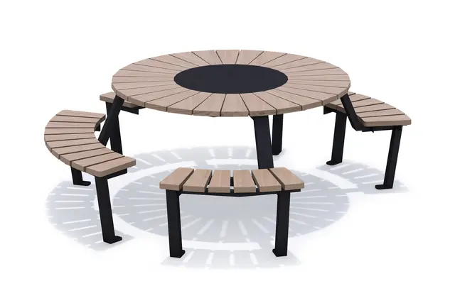 Delia bordsett med rullestolplass L227 x B227 x H74 cm 
