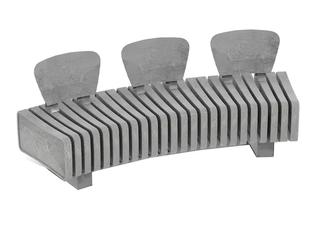 ReBnew Vertebra buet benk med rygg L200 x B61 x H79/45 cm 