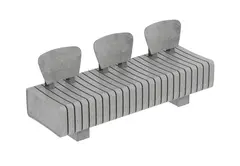 ReBnew Vertebra benk med rygg L185 x B61 x H79/45 cm