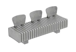 ReBnew Vertebra benk med rygg L185 x B61 x H79/45 cm