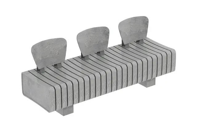 ReBnew Vertebra benk med rygg L185 x B61 x H79/45 cm 