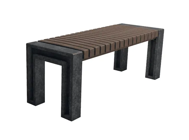 ReBnew Rar parkbenk L180 x B46 x H48 cm 