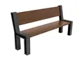 ReBnew Sis parkbenk med rygg L193 x B56 x H93/48 cm