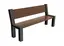 ReBnew Sis parkbenk med rygg L193 x B56 x H93/48 cm