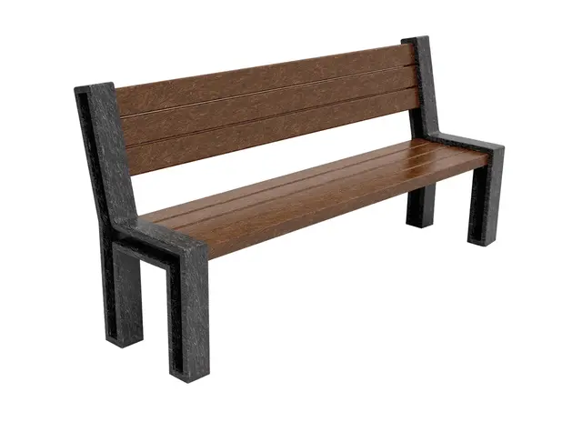 ReBnew Sis parkbenk med rygg L193 x B56 x H93/48 cm 