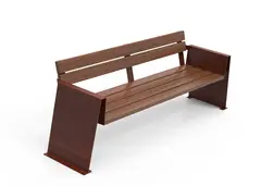 ReBnew Alp parkbenk L220 x B61 x H83/46 cm