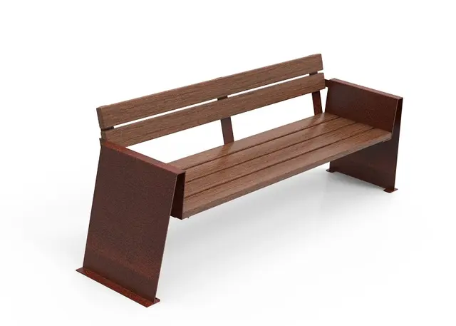 ReBnew Alp parkbenk L220 x B61 x H83/46 cm 