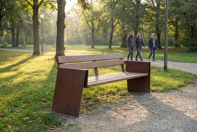 ReBnew Alp parkbenk L220 x B61 x H83/46 cm 