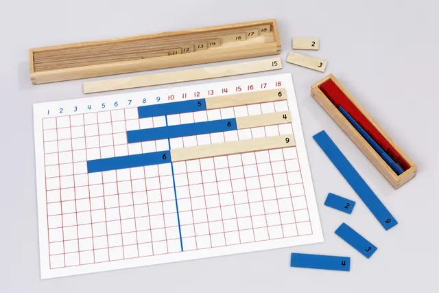 Montessori-læringsmateriell matematikk B66 x D42 x H103 cm 