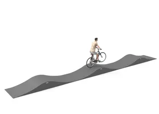 Pumptrack 12 m L1200 x B200 x H90 cm