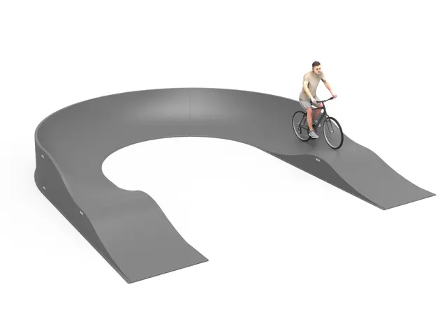 Pumptrack 16 m L723 x B646 x H89 cm 