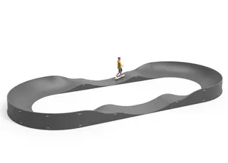 Pumptrack 32 m oval L1146 x B646 x H89 cm