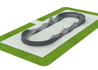 Pumptrack 41 m oval L1860 x B660 x H90 cm