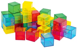 Transparente kuber L4 x B4 cm, 36 stk