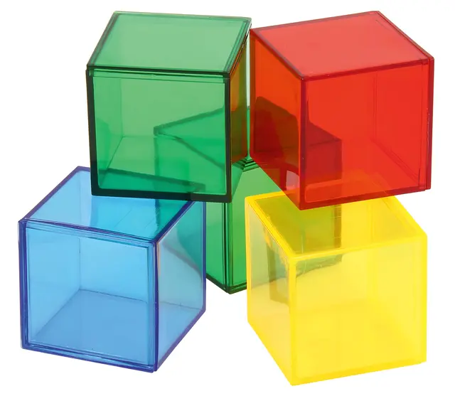 Transparente kuber L4 x B4 cm, 36 stk 